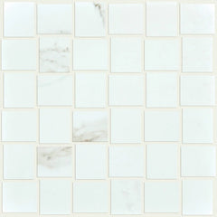 Shaw Tile Casino BW Mosaiced Polished Calacatta 12"x12" Swatch