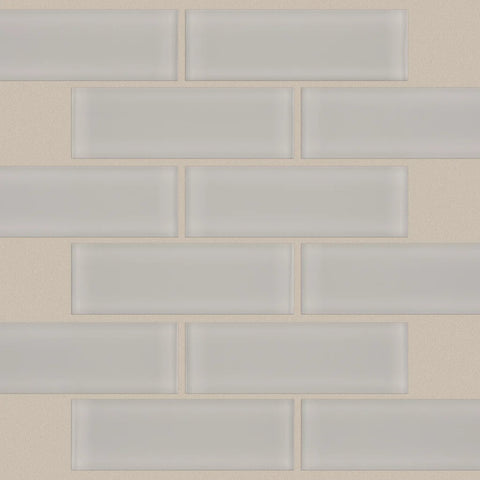 Shaw Tile Cardinal Mist Subway Glass Mosaic Swatch