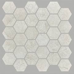 Shaw Tile Crown White Hexagon Mosaic Swatch