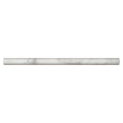 Marble Tile Collection Arabescato Carrara 3/4"x3/4"x12" Pencil Molding - FloorLife