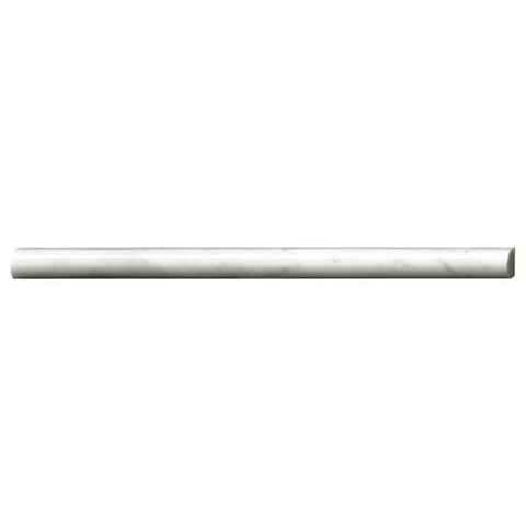Marble Tile Collection Carrara White Pencil Molding - Polished Swatch