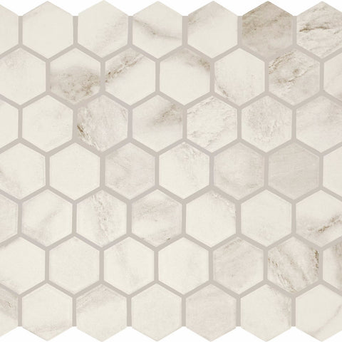 Daltile Perpetuo Hexagon 12x14 Brilliant White