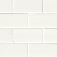 Domino Ceramic Tile Collection White Subway Tile - 3"x6"