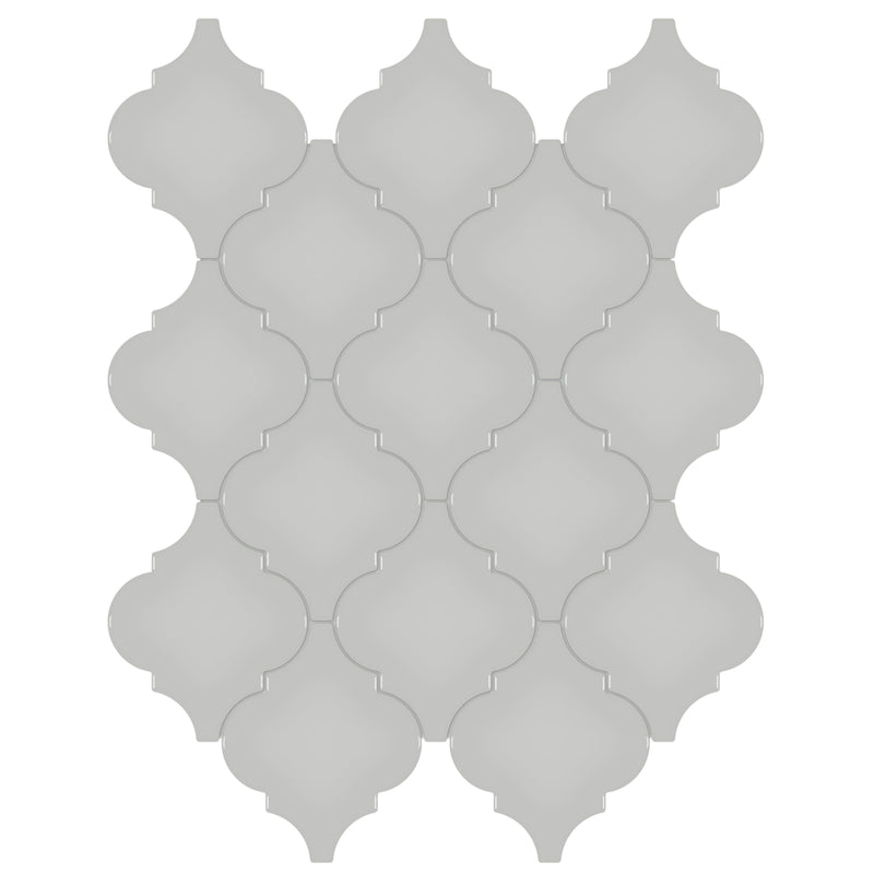 Virginia Tile Soho 10x13 Beveled Arabesque Mosaic Tile Loft Grey
