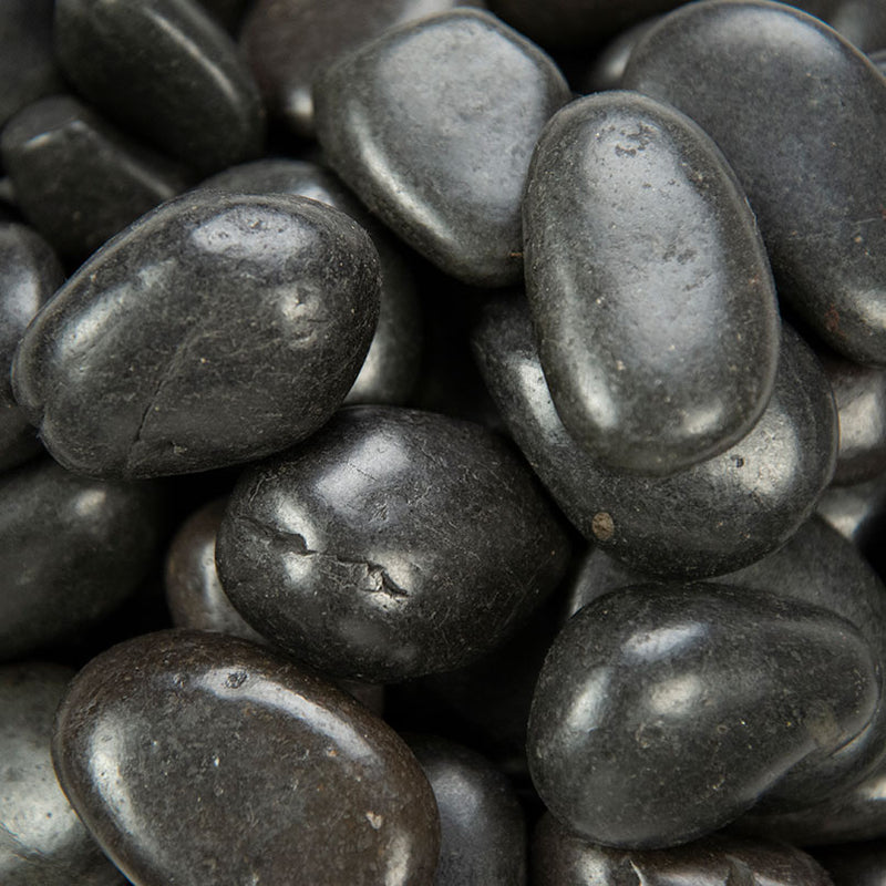 MSI PIEDRA BLACK POLISHED PEBBLES