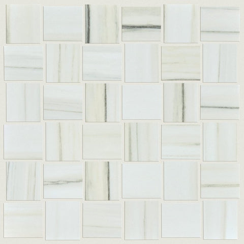 Shaw Tile Casino BW Mosaic Polished Zebrino 12"x12" Swatch