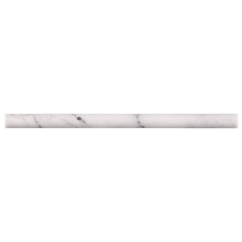 Marble Tile Collection Calacatta Cressa 3/4"x3/4"x12" Pencil Molding Swatch