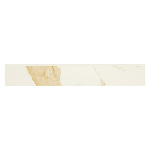 Eden Porcelain Tile Collection Calacatta Bullnose - 4"x24" Matte Swatch