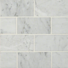 Marble Tile Collection Carrara White 3"x6" Polished Swatch