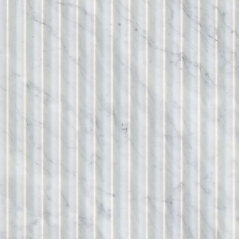 Marble Tile Collection Carrara White Valentino Fluto 12"x24" - Honed Swatch