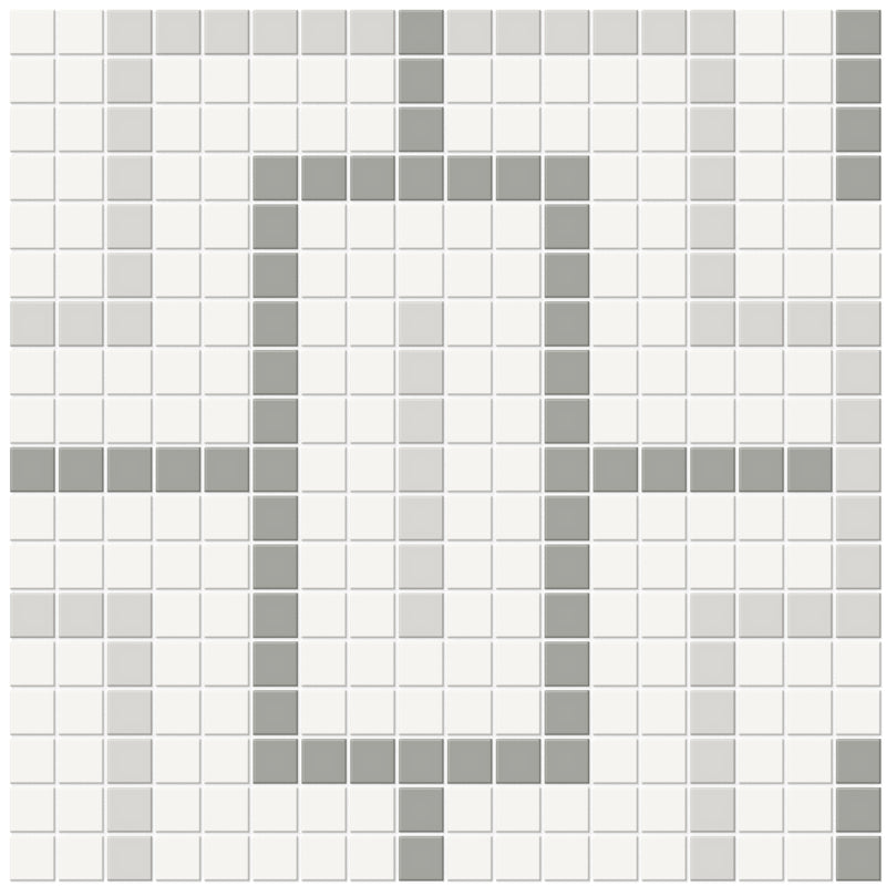 Tile Collection Soho 11x11 Chain Pattern Mosaic Tile Evening Blend