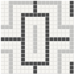 Tile Collection Soho 11x11 Chain Pattern Mosaic Tile Midnight Blend Swatch