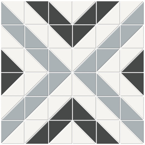 Tile Collection Soho 10x10 Cubic Pattern Mosaic Tile Dawn Blend Swatch