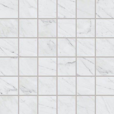 Daltile Marble Attache Lavish Mosaic Straight Joint Diamond Carrara