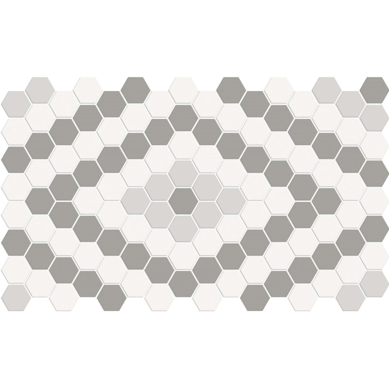 Tile Collection Soho 8x13 Diamond Pattern Mosaic Tile Evening Blend