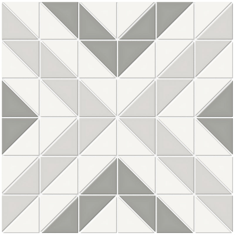Tile Collection Soho 10x10 Cubic Pattern Mosaic Tile Evening Blend