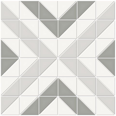 Tile Collection Soho 10x10 Cubic Pattern Mosaic Tile Evening Blend Swatch