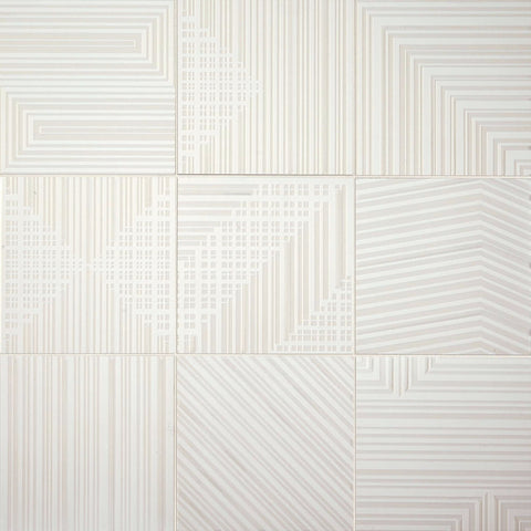 Daltile Geometric Fusion Pearl GF01 8"x8" Swatch