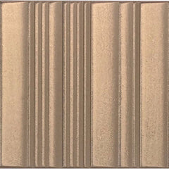 Daltile Industrial Metals Rectangle Grooved 3x6 Gold