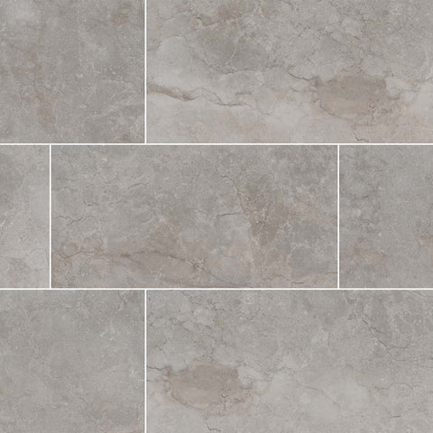 Essentials Ceramic Tile Collection Ansello Grey - 12"x24" Swatch