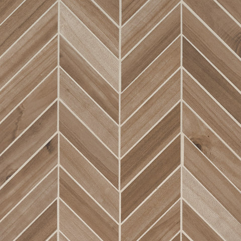 Havenwood Porcelain Tile Collection Saddle Wood Chevron - 12"x15" Swatch