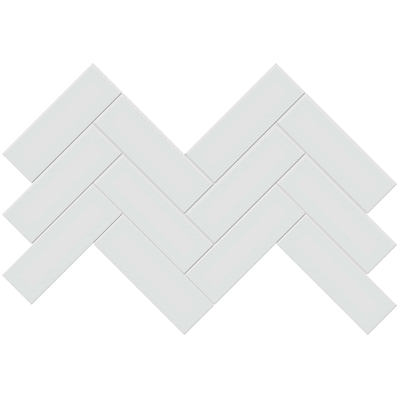 Tile Collection Soho 8x16 Herringbone Mosaic Tile Gallery Grey