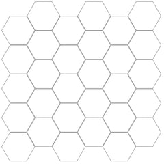 Tile Collection Jem 2" Adagio White Hexagon Mosaic