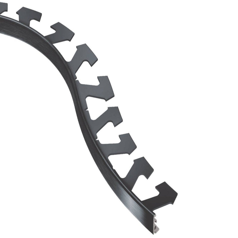 JOLLY-RADIUS EDGE TRIM ALUMINUM BRUSHED GRAPHITE