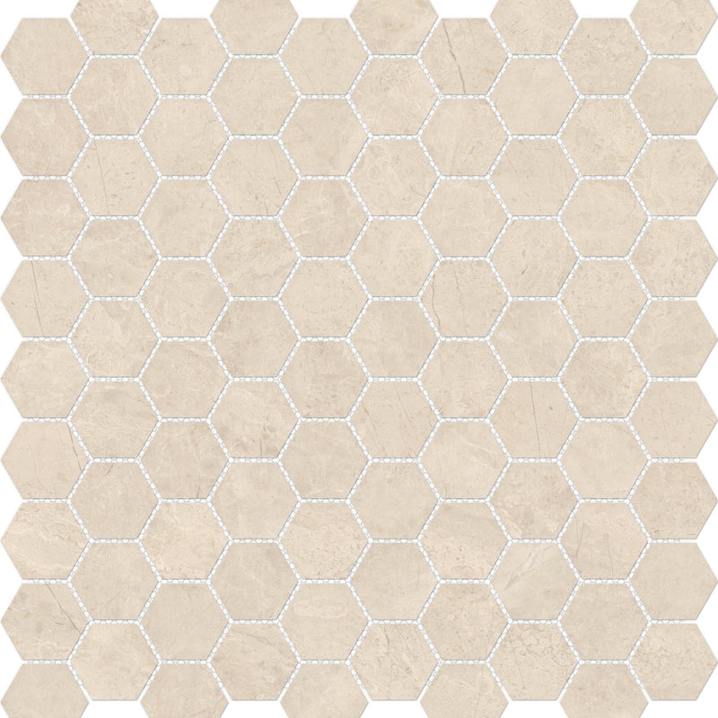 Tile Collection Mayfair Mosaic Hexagon Tile Allure Ivory