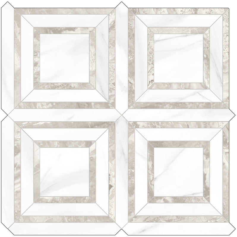 Tile Collection Mayfair Mosaic Piazza Polished Tile Volakas Grigio