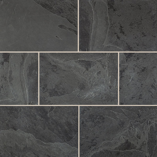 Slate Tile Collection Montauk Black 16