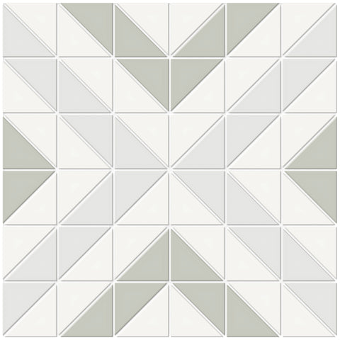 Tile Collection Soho 10x10 Cubic Pattern Mosaic Tile Morning Blend Swatch
