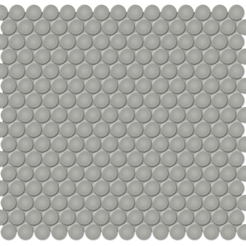 Tile Collection Soho 3/4" Penny Round Mosaic Tile Cement Chic