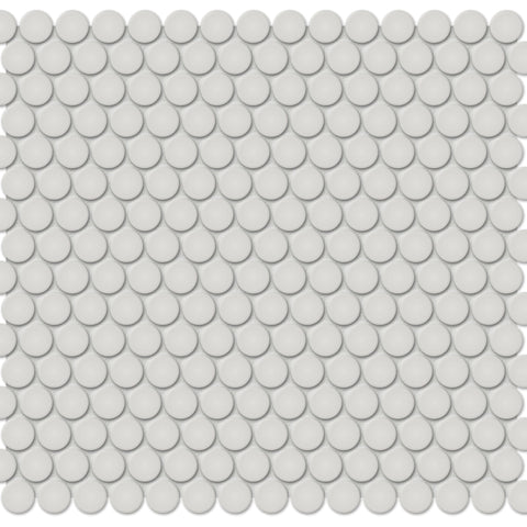 Tile Collection Soho 3/4" Penny Round Mosaic Tile Halo Grey