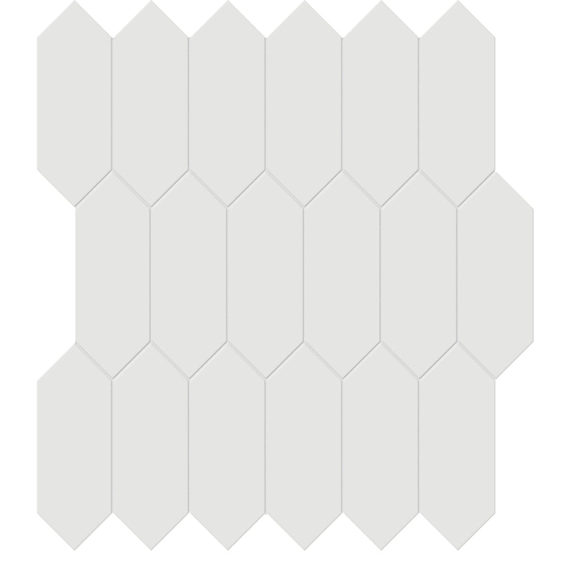Tile Collection Soho 2x5 Picket Mosaic Tile Vintage Grey Glossy