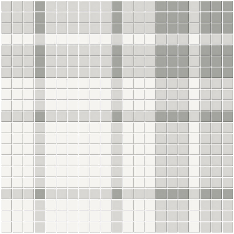 Tile Collection Soho 13x13 Plaid Pattern Mosaic Tile Evening Blend
