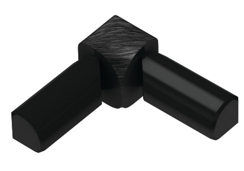 Schluter Rondec 2-Leg In Corner Aluminum Brush Black