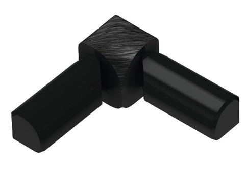 Schluter Rondec 2-Leg In Corner Aluminum Brush Black