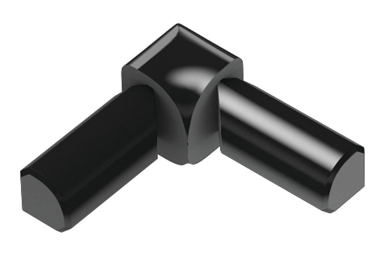 Schluter Rondec 2-Leg In Corner Aluminum Bright Black