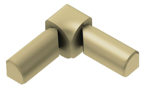 Schluter Rondec 2-Leg In Corner Aluminum Satin Brass