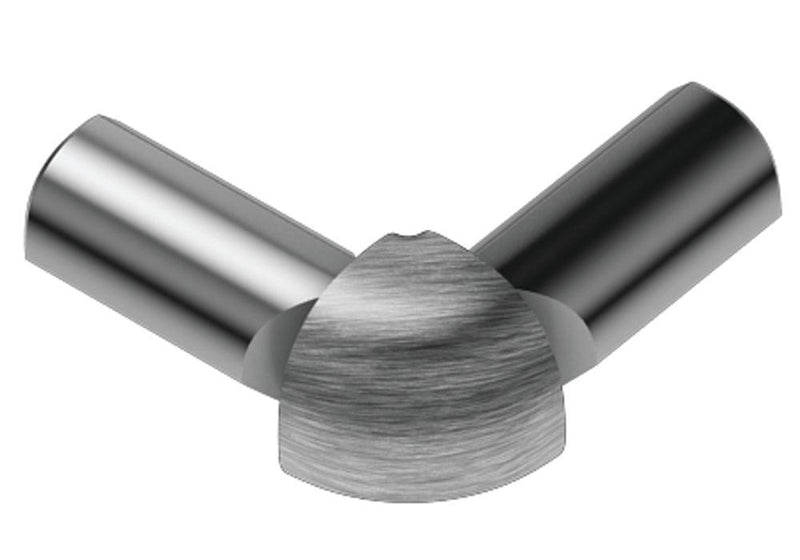 Schluter Rondec 2-Leg Out Corner Aluminum Brush Chrome
