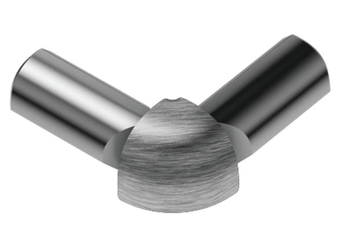 Schluter Rondec 2-Leg Out Corner Aluminum Brush Chrome