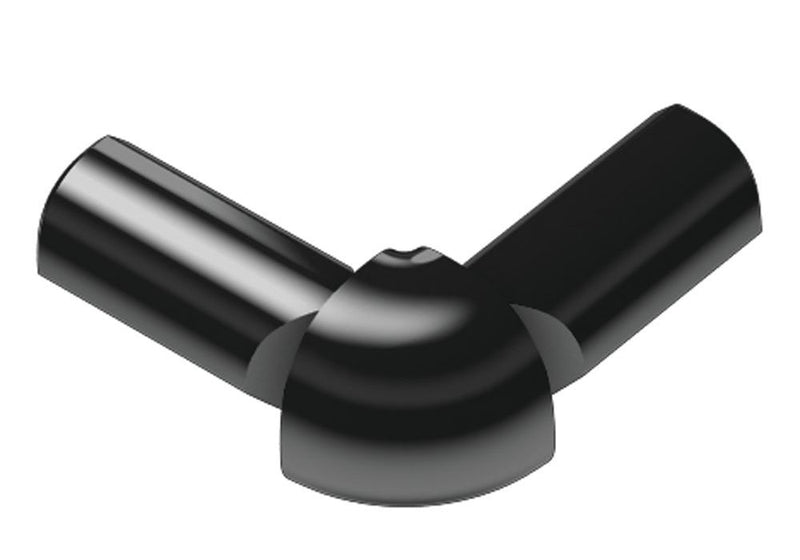 Schluter Rondec 2-Leg Out Corner Aluminum Bright Black