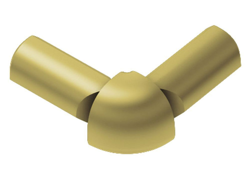 Schluter Rondec 2-Leg Out Corner Aluminum Satin Brass