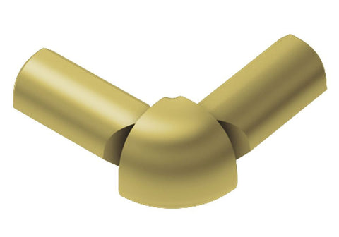 Schluter Rondec 2-Leg Out Corner Aluminum Satin Brass