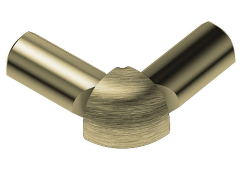 Schluter Rondec 2-Leg Out Corner Aluminum Brush Brass