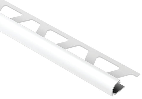 Schluter Rondec Bullnose Trim Aluminum Bright White