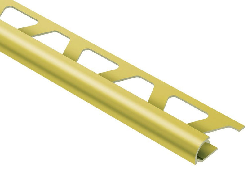 Schluter Rondec Bullnose Trim Aluminum Satin Brass