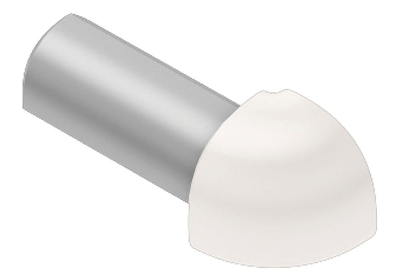 Schluter Rondec Out Corner Aluminum White
