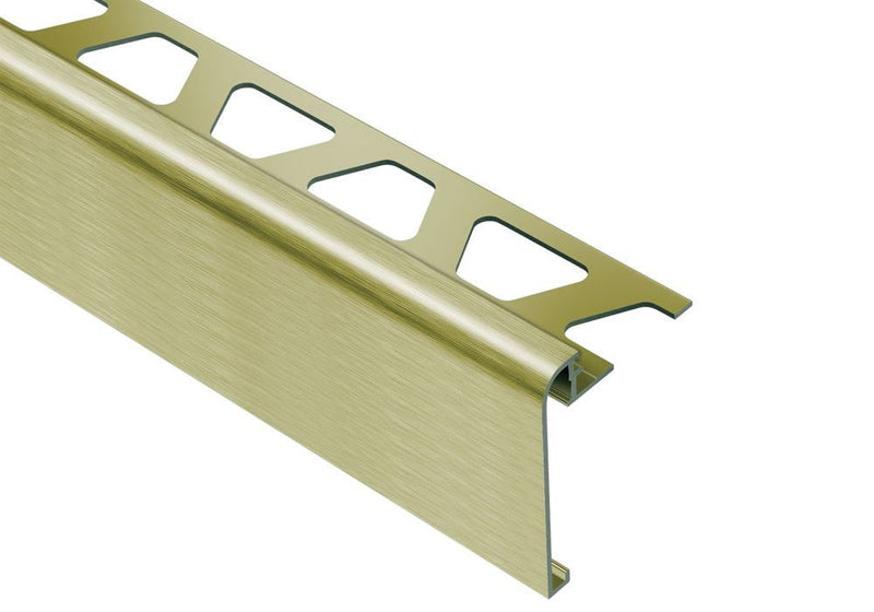 Schluter Rondec-Step-39 Profile Aluminum Brushed Brass